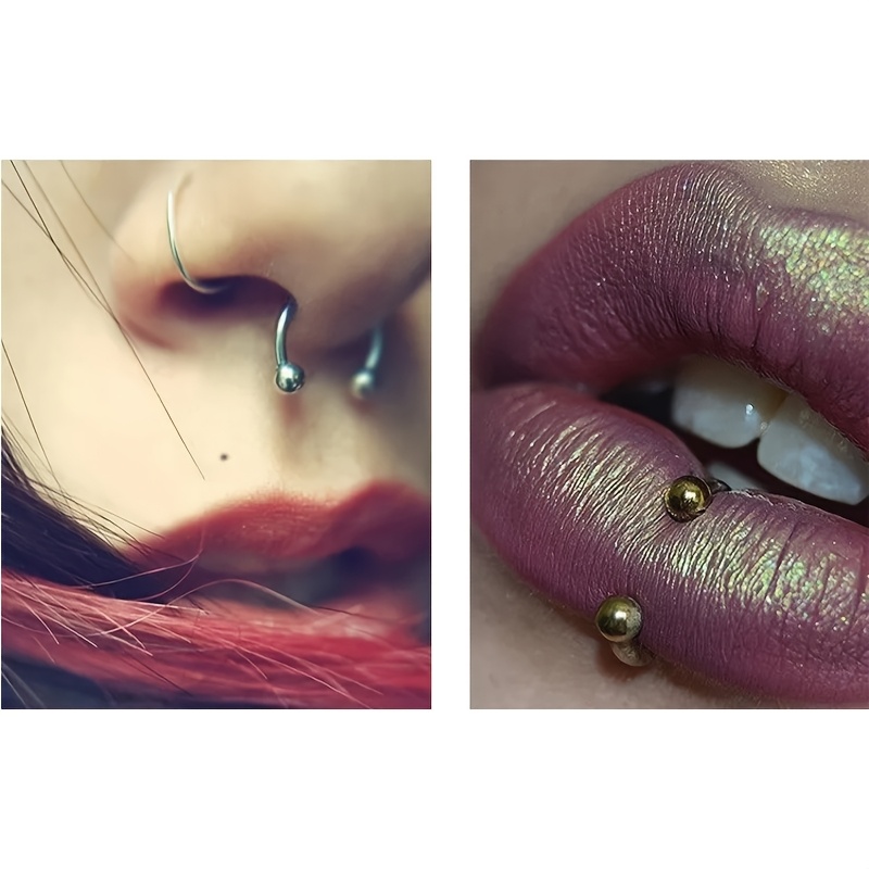 Horseshoe Circular Barbell Devil Rings for Men and Women